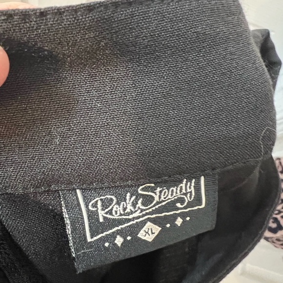 XL Retro Flared knee length black skirt - Picture 2 of 2